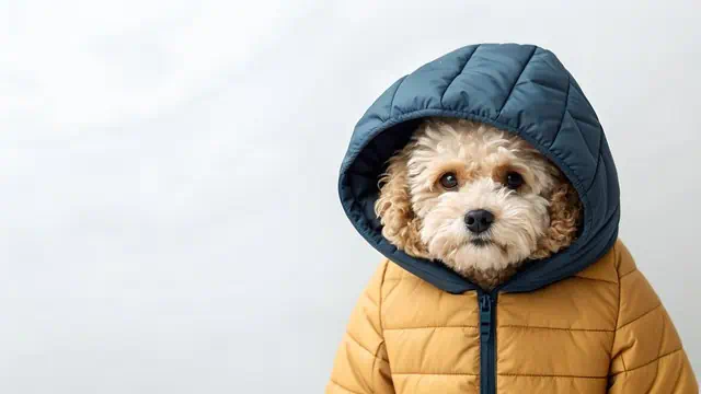 small-dog-wearing-a-yellow-hooded-puffer small-dog-wearing-a-yellow-hooded-puffer